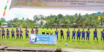 MERIAH: Pertandingan Katana Cup Desa Antutan Kecamatan Tanjung Palas Kabupaten Bulungan Tahun 2022.(Sumber foto dok.panitia)