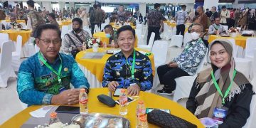 Bupati Nunukan Asmin Laura Hafid bersama Bupati KTT Ibrahim Ali dan Wakil Bupati Malinau Jakaria.