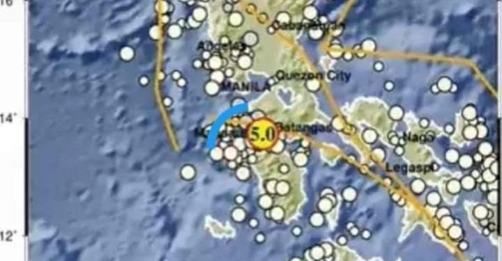 Titik gempa di Filipina.