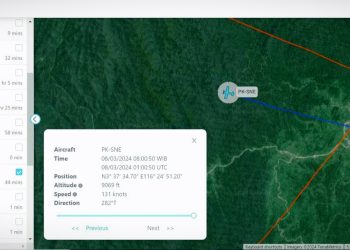 Lokasi diduga pesawat perintis Smart Air PK-SNE hilang kontak di wilayah Krayan. (Gambar istimewa)