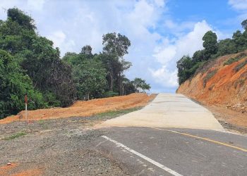 Jalan di perbatasan di Nunukan dan Malaysia yang disorot anggota DPRD Nunukan. (Foto: Ist)